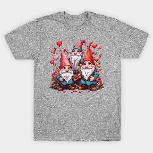 Valentines gnomes T-Shirt by LM Designs by DS